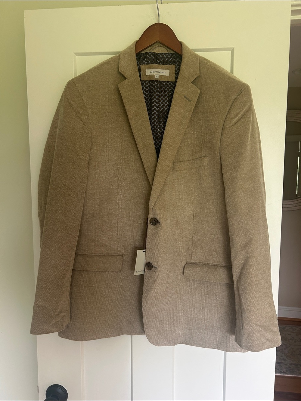 James Campbell Men's Tan Two-Button Sport Coat Blazer